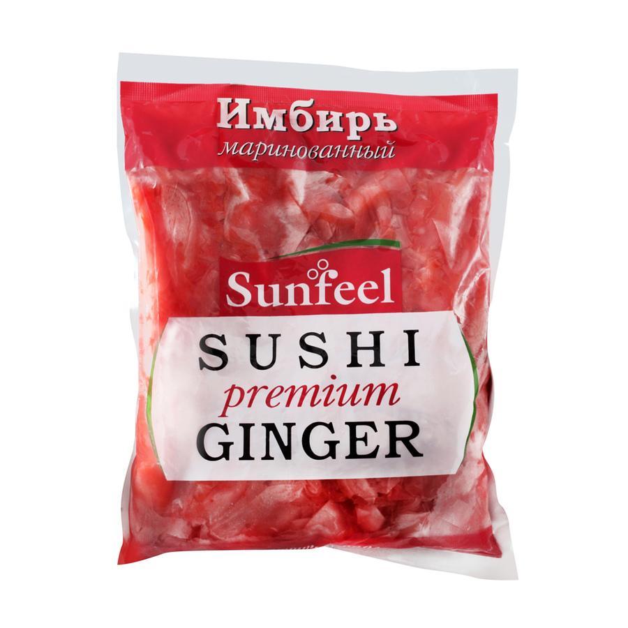 Имбирь маринованный розовый SunFeel, 1 кг., флоу-пак