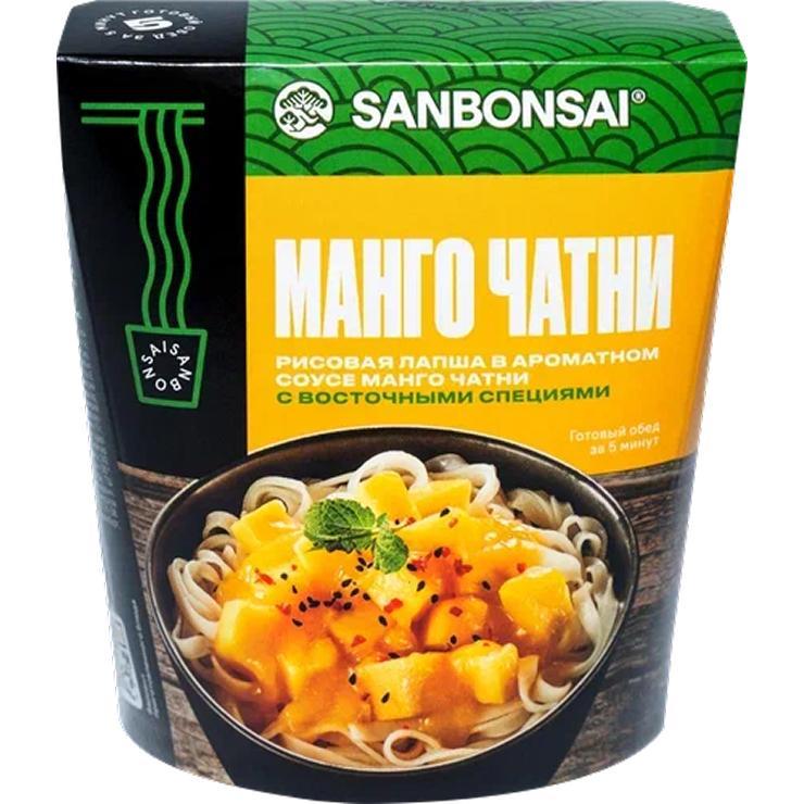 Лапша рисовая SanBonsai под соусом манго чатни 123 гр., картон