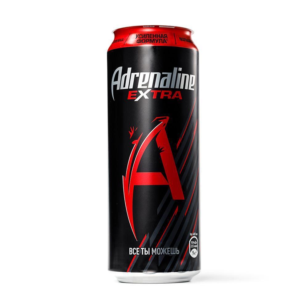 Напиток энергетический Adrenaline Extra 449 мл., ж/б
