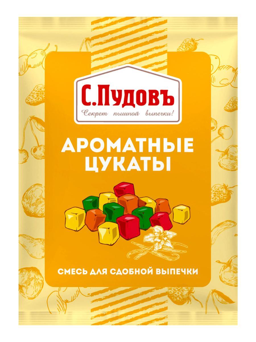 Смесь для сдобной выпечки С.Пудовъ ароматные цукаты 50 гр., саше