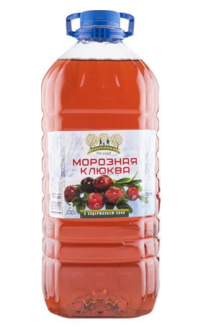 Напиток сокосодержащий Прогулка по Саду Морозная клюква 3 л., ПЭТ