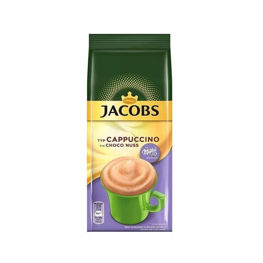 Напиток кофейный Jacobs cappuccino choco nuss растворимый со вкусом лесного ореха и какао, 500 гр., флоу-пак