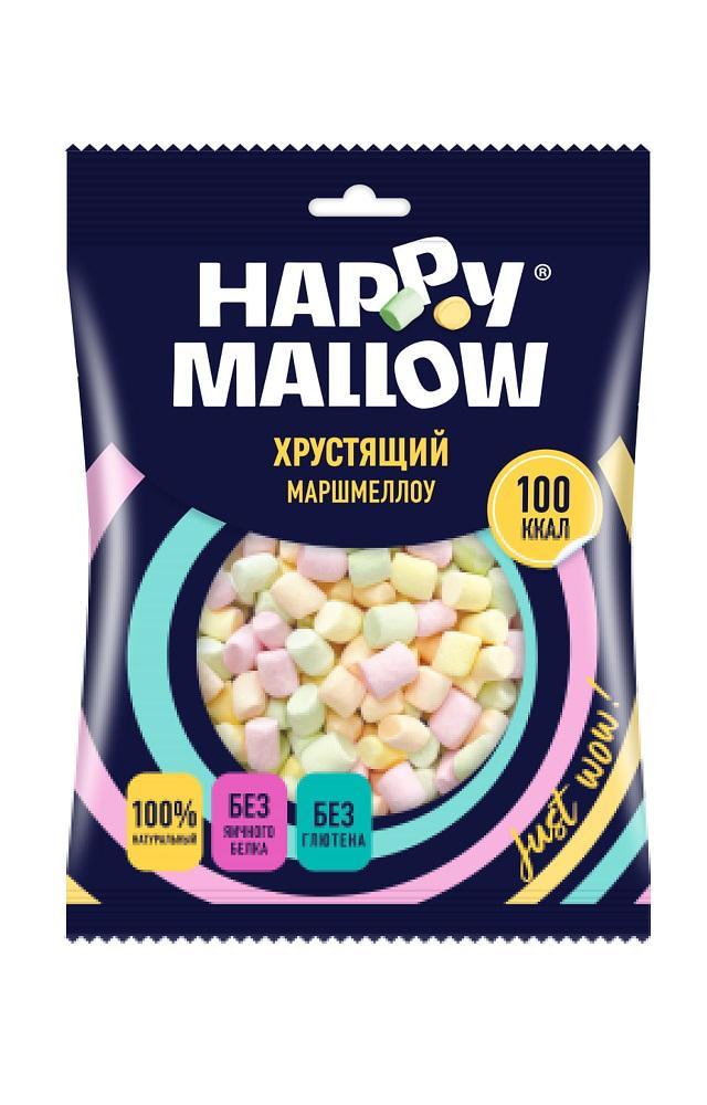 Зефир воздушный Happy Mallow Crispy marshmallow 30 гр., флоу-пак