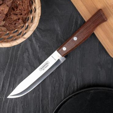 Нож для мяса Tramontina Tradicional, лезвие 15 см, сталь AISI 420, деревянная рукоять