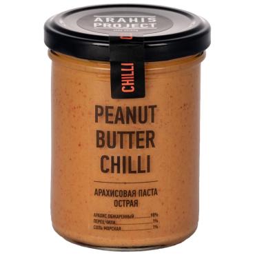 Паста Arahis Project арахисовая CHILLI с перцем Чили, 200 гр., стекло