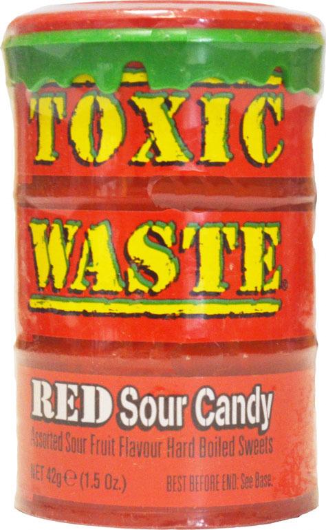 Леденцы Red Sour Candy Toxic Waste, 42 гр., пластиковая банка