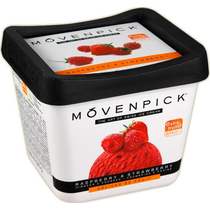 Мороженое Сорбет Movenpick малина с кусочками клубники, , 900 гр., ПЭТ контейнер