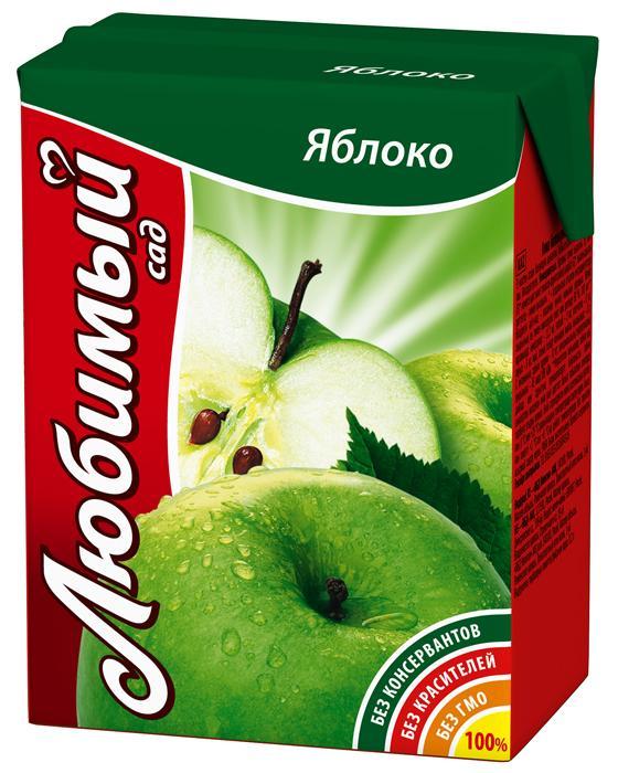 Нектар Любимый яблоко 200 мл., тетра-пак