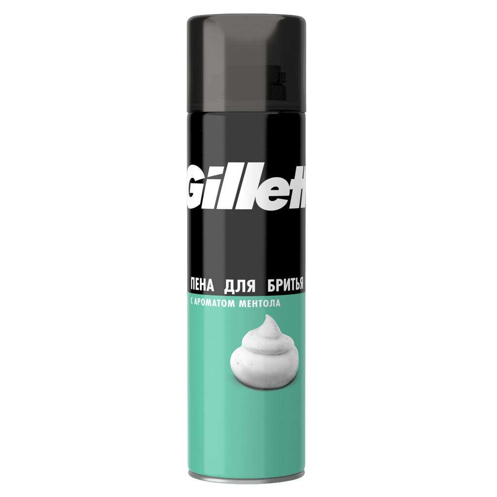 Пена для бритья Gillette Menthol с ароматом ментола 200 мл., баллон