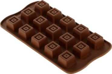 Форма для льда и шоколада Доляна Конфетка 15 ячеек, 21 х 10 см., цвет коричневый