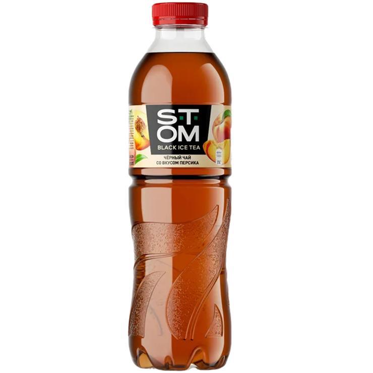 Чай холодный Стом черный со вкусом персика 500 мл., ПЭТ