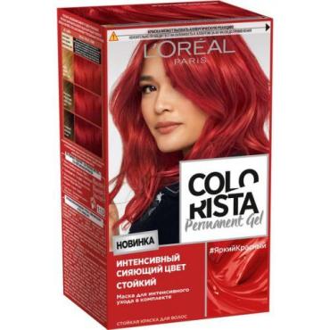 Стойкая краска для волос оттенок Яркий Красный L'Oreal Paris Colorista Permanent Gel Картонная коробка 165 гр., Картонная коробка