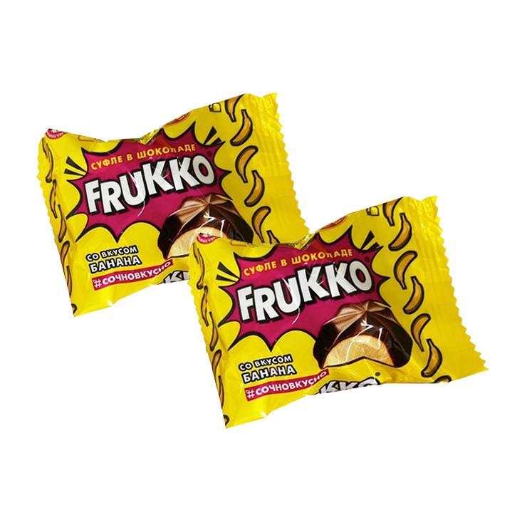 Конфеты глазированные Славянка Frukko суфле банан 500 гр., флоу-пак