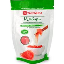 Имбирь маринованный розовый Takemura, 300 гр., дой-пак