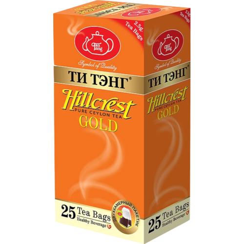 Чай Ти Тэнг Hillcrest Gold черный, 25 пакетов, 62.5 гр., картон