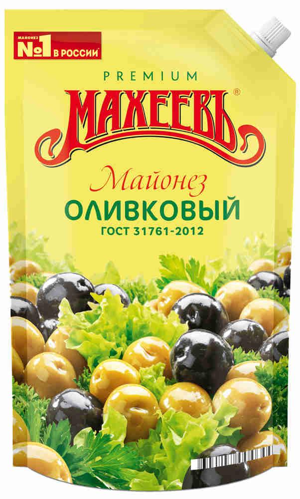 Майонез МАХЕЕВЪ Оливковый 50,5%, 770 гр., дой-пак с дозатором