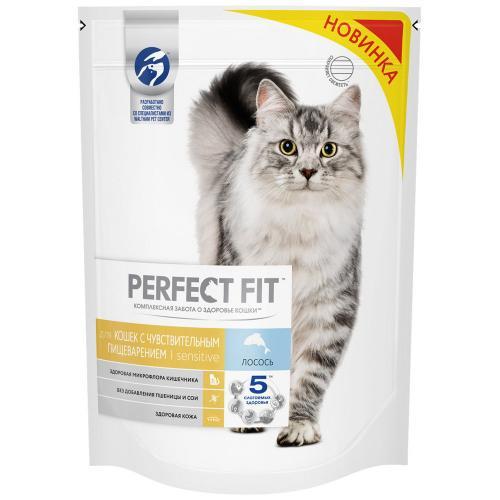 Perfect Fit Сухой корм для кошек лосось 650г