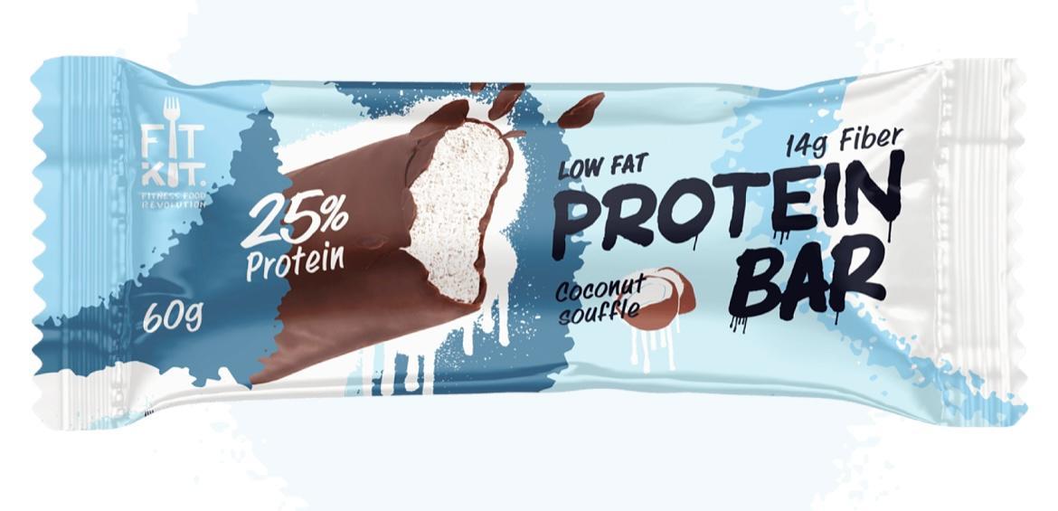 Батончик глаз. Кокосовое суфле Protein Bar 60 гр., флоу-пак