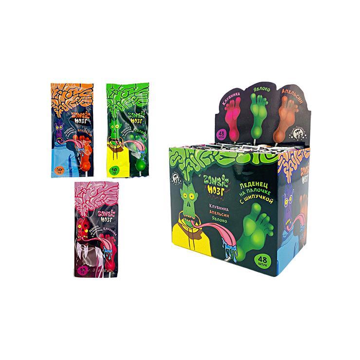 Карамель Zombie Мозг кислая пятка 10 гр., флоу-пак