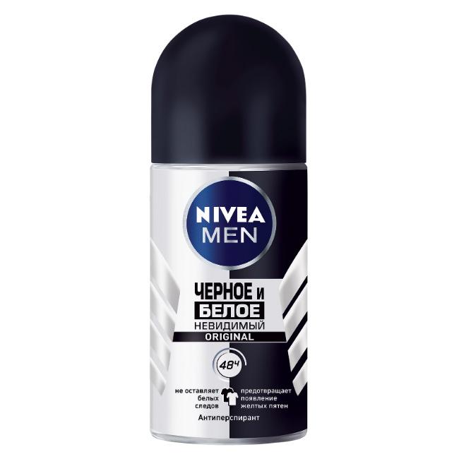 Антиперспирант Nivea Men Невидимый для черного и белого шариковый 50 мл., пластик