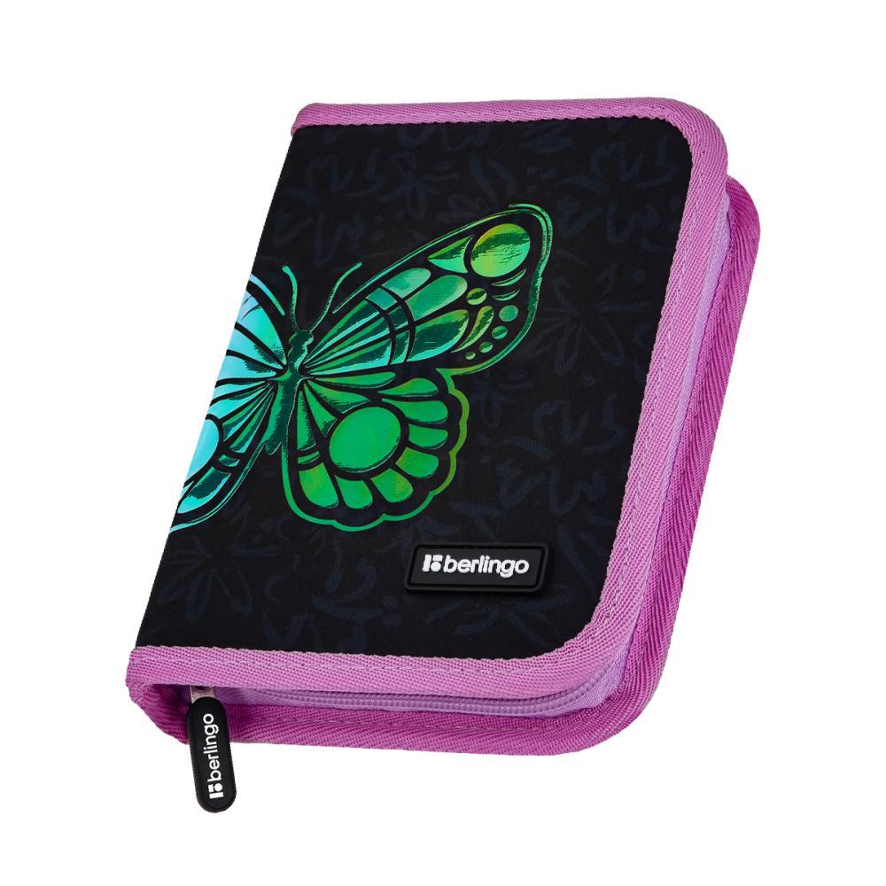 Пенал Berlingo Butterfly Effect 200х140х40 1 отделение дополнительная откидная секция полиэстер, пакет