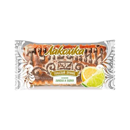 Пряник Тульский Лакомка лимон-лайм 140 гр., флоу-пак