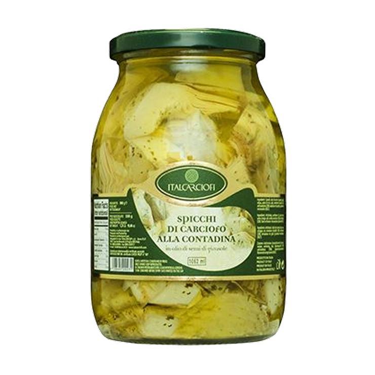 Артишоки ITALCARCIOFI в подсолнечном масле целые по крестьянски 530 гр., стекло