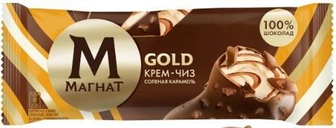 Эскимо Magnat Gold КРЕМ-ЧИЗ солёная карамель 80 гр., флоу-пак