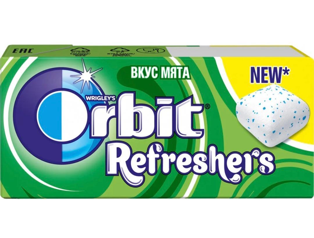 Жевательная резинка Orbit Refreshers мята 16 гр., обертка