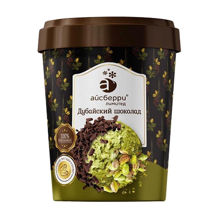 Мороженное Айсберри сливочное фисташка кунжут кусочки шоколада 275 гр., ведро