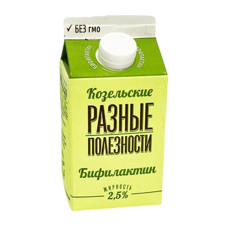 Бифилактин Козельские Разные полезности 2,5% 450 гр., тетра-пак