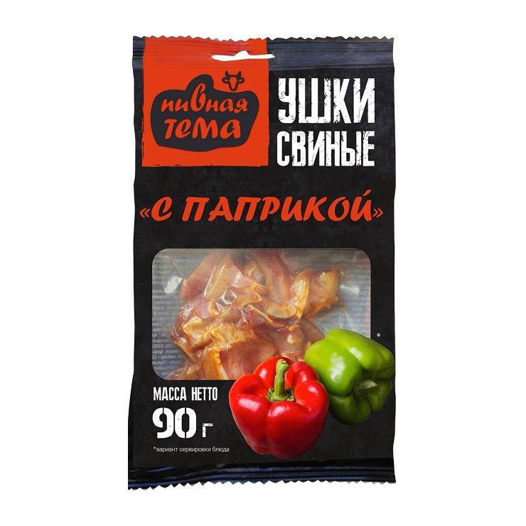 Ушки свиные Пивная Тема паприка 90 гр., в/у