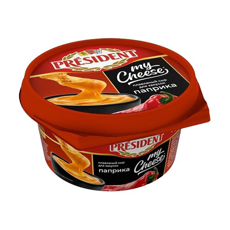 Сыр плавленый President my cheese паприка 125 гр., пластиковая упаковка