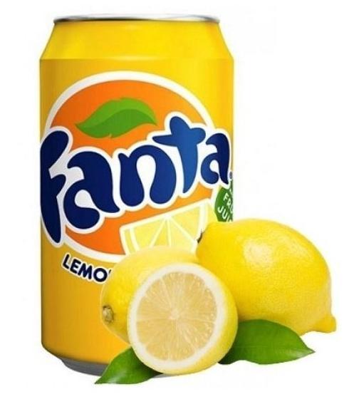 Напиток безалкогольный Fanta Lemon сильногазированный со вкусом лимона Германия 330 мл., ж/б