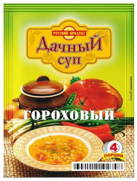 Суп Русский Продукт Дачный, Гороховый, 65 гр, флоу-пак