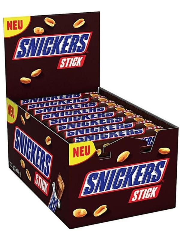 Батончик шоколадный Snickers 32 гр., флоу-пак