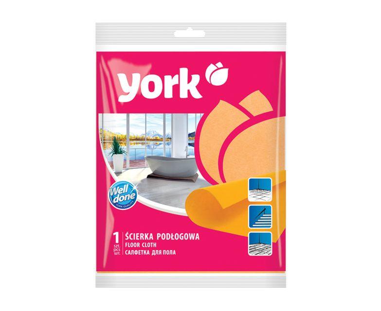 Тряпка д/пола YORK 50х58см.оранжевая, флоу-пак