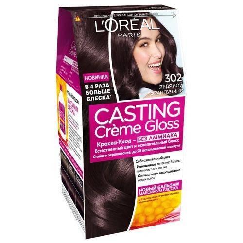 Краска для волос L"Oreal Paris краска-уход для волос Casting Creme Gloss без аммиака, оттенок 302, Ледяной фраппучино