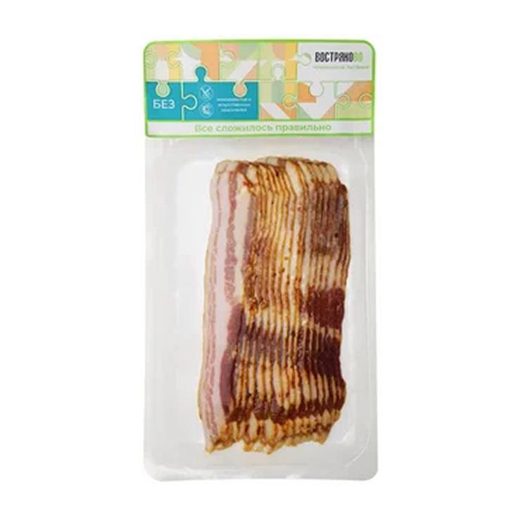 Бекон Востряково Правильное питание традиционный свиной сырокопченый нарезка 150 гр., в/у