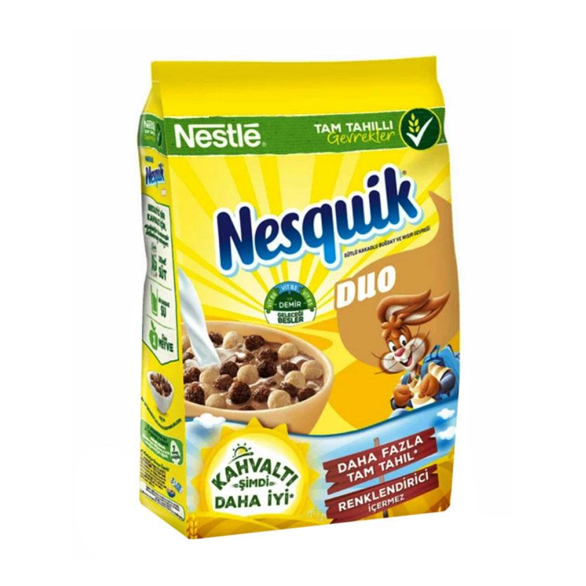 Готовый завтрак Nesquik DUO шоколадные шарики 310 гр., флоу-пак