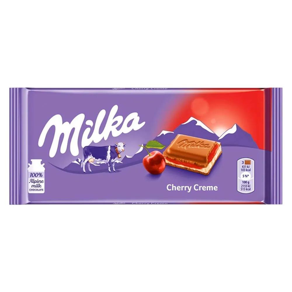 Шоколад Milka вишня 100 гр., флоу-пак