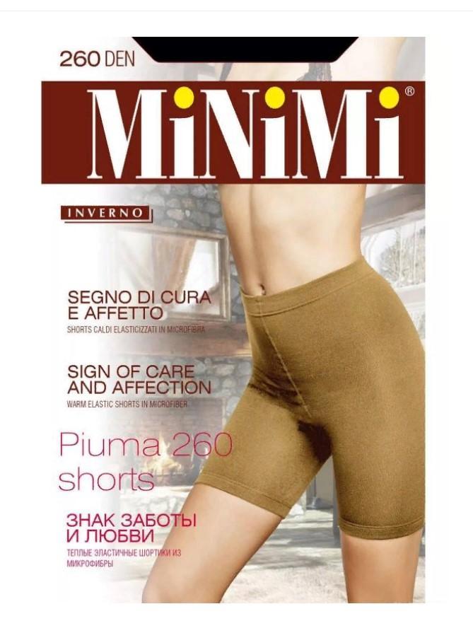 Колготки шортики MiNiMi Пиума 260  Caramello 5XL shorts микрофибра с флисом, картон