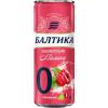Пивной напиток Балтика 0 Малина безалкогольное ароматизированный 330 мл., ж/б