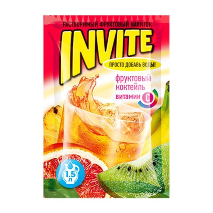 Напиток растворимый Invite фруктовый коктейль 9 гр., саше