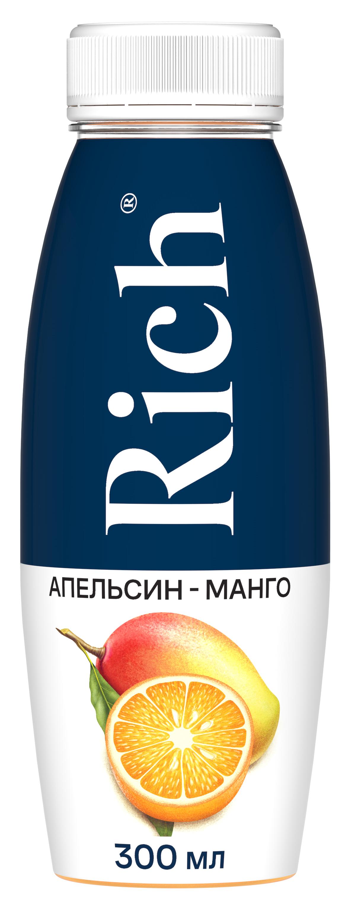 Нектар Rich апельсин манго 300 мл., ПЭТ