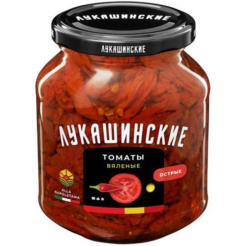 Томаты Лукашинские Alla Napoletana вяленые острые 330 гр., стекло