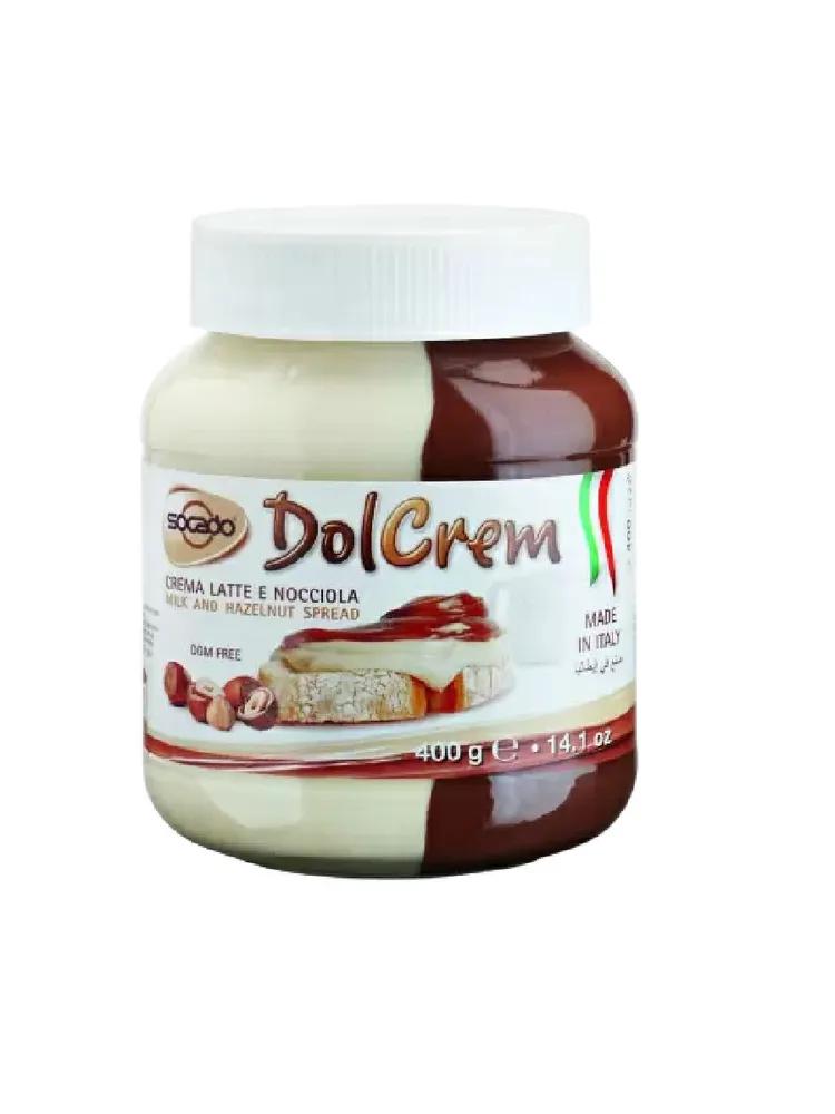 Паста Socado сливочно-ореховая с какао dolcrem 400 гр., стекло