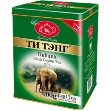Чай листовой черный, весовой Op Ти Тэнг Ruhuna, 400 гр., жестяная банка