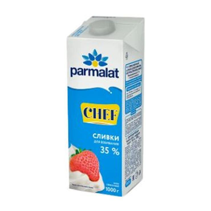 Сливки Parmalat крем сливочный для взбивания ультрапастеризованные пастеризованные 35% 1 л., тетра-пак