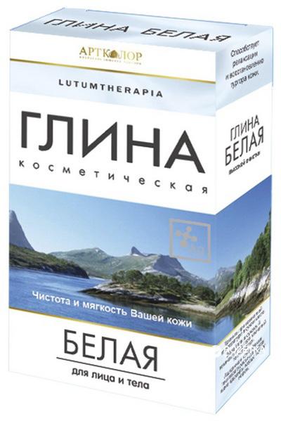 Глина Lutumtherapia косметическая для лица и тела белая 100 гр., картон